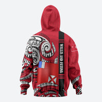 Wallis And Futuna Hoodie Tribal Polynesian Tattoo Flag Motif TS04 - Polynesian Pride