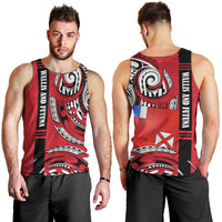 Wallis And Futuna Men Tank Top Tribal Polynesian Tattoo Flag Motif TS04 - Polynesian Pride