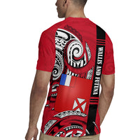 Wallis And Futuna Rugby Jersey Tribal Polynesian Tattoo Flag Motif TS04 - Polynesian Pride
