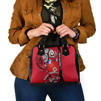 Wallis And Futuna Shoulder Handbag Tribal Polynesian Tattoo Flag Motif TS04 - Polynesian Pride