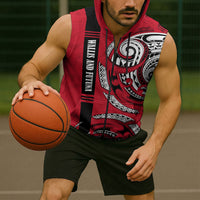 Wallis And Futuna Sleeveless Zip Hoodie Tribal Polynesian Tattoo Flag Motif TS04 - Polynesian Pride