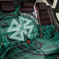 Wallis And Futuna Back Car Seat Cover Tribal Polynesian Tattoo Heritage Cross Flag