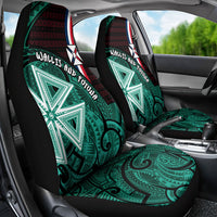 Wallis And Futuna Car Seat Cover Tribal Polynesian Tattoo Heritage Cross Flag