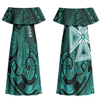 Wallis And Futuna Couples Matching Off Shoulder Maxi Dress and Hawaiian Shirt Tribal Polynesian Tattoo Heritage Cross Flag TS04 - Polynesian Pride