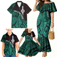 Wallis And Futuna Family Matching Mermaid Dress and Hawaiian Shirt Tribal Polynesian Tattoo Heritage Cross Flag TS04 - Polynesian Pride