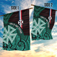 Wallis And Futuna Garden Flag Tribal Polynesian Tattoo Heritage Cross Flag TS04 - Polynesian Pride