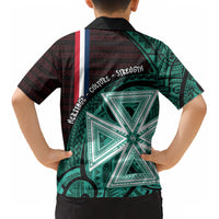 Wallis And Futuna Kid Hawaiian Shirt Tribal Polynesian Tattoo Heritage Cross Flag TS04 - Polynesian Pride