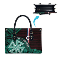 Wallis And Futuna Leather Bag Tribal Polynesian Tattoo Heritage Cross Flag TS04 - Polynesian Pride