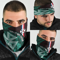 Wallis And Futuna Neck Gaiter Tribal Polynesian Tattoo Heritage Cross Flag TS04 - Polynesian Pride