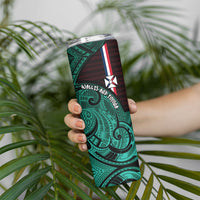 Wallis And Futuna Skinny Tumbler Tribal Polynesian Tattoo Heritage Cross Flag TS04 - Polynesian Pride