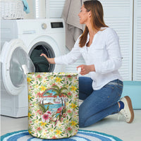 Hawaiian Piko Threads Of Paradise Aloha Laundry Basket Tropical Hibiscus Plumeria TS04 - Polynesian Pride