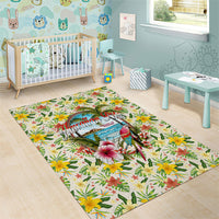 Hawaiian Piko Threads Of Paradise Aloha Area Rug Tropical Hibiscus Plumeria TS04 - Polynesian Pride