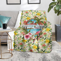 Hawaiian Piko Threads Of Paradise Aloha Blanket Tropical Hibiscus Plumeria