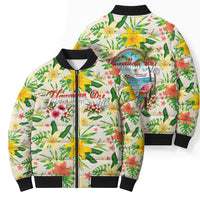 Hawaiian Piko Threads Of Paradise Aloha Bomber Puffer Jacket Tropical Hibiscus Plumeria TS04 - Polynesian Pride