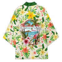 Hawaiian Piko Threads Of Paradise Aloha Kimono Tropical Hibiscus Plumeria TS04 - Polynesian Pride