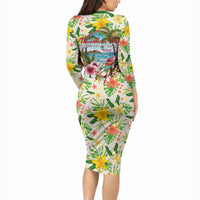 Hawaiian Piko Threads Of Paradise Aloha Long Sleeve Bodycon Dress Tropical Hibiscus Plumeria TS04 - Polynesian Pride