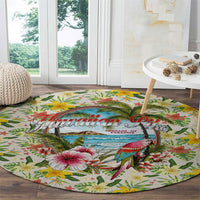Hawaiian Piko Threads Of Paradise Aloha Round Carpet Tropical Hibiscus Plumeria TS04 - Polynesian Pride