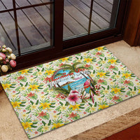 Hawaiian Piko Threads Of Paradise Aloha Rubber Doormat Tropical Hibiscus Plumeria TS04 - Polynesian Pride