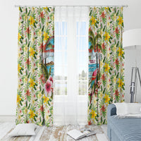 Hawaiian Piko Threads Of Paradise Aloha Window Curtain Tropical Hibiscus Plumeria TS04 - Polynesian Pride