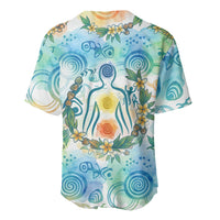 Hawaiian Piko Cultural Pride Aloha Baseball Jersey Watercolor Spiral Art - Tropical Plumeria Lei Garland TS04 - Polynesian Pride