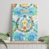 Hawaiian Piko Cultural Pride Aloha Canvas Wall Art Watercolor Spiral Art - Tropical Plumeria Lei Garland TS04 - Polynesian Pride