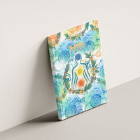Hawaiian Piko Cultural Pride Aloha Canvas Wall Art Watercolor Spiral Art - Tropical Plumeria Lei Garland TS04 - Polynesian Pride