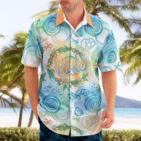 Hawaiian Piko Cultural Pride Aloha Hawaiian Shirt Watercolor Spiral Art - Tropical Plumeria Lei Garland