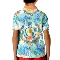 Hawaiian Piko Cultural Pride Aloha Kid Polo Shirt Watercolor Spiral Art - Tropical Plumeria Lei Garland TS04 - Polynesian Pride