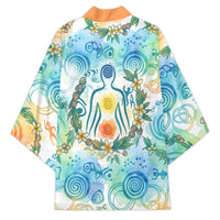 Hawaiian Piko Cultural Pride Aloha Kimono Watercolor Spiral Art - Tropical Plumeria Lei Garland TS04 - Polynesian Pride