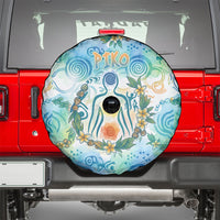 Hawaiian Piko Cultural Pride Aloha Spare Tire Cover Watercolor Spiral Art - Tropical Plumeria Lei Garland TS04 - Polynesian Pride