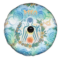 Hawaiian Piko Cultural Pride Aloha Spare Tire Cover Watercolor Spiral Art - Tropical Plumeria Lei Garland TS04 - Polynesian Pride