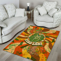 Hawaiian Piko Lani Cultivate I Ka Piko Aloha Area Rug Retro Psychedelic Taro Leaf - Hibiscus Flowers TS04 - Polynesian Pride
