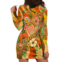 Hawaiian Piko Lani Cultivate I Ka Piko Aloha Hoodie Dress Retro Psychedelic Taro Leaf - Hibiscus Flowers TS04 - Polynesian Pride