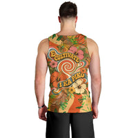 Hawaiian Piko Lani Cultivate I Ka Piko Aloha Men Tank Top Retro Psychedelic Taro Leaf - Hibiscus Flowers TS04 - Polynesian Pride