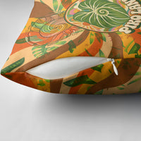 Hawaiian Piko Lani Cultivate I Ka Piko Aloha Pillow Cover Retro Psychedelic Taro Leaf - Hibiscus Flowers TS04 - Polynesian Pride