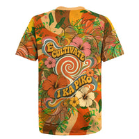 Hawaiian Piko Lani Cultivate I Ka Piko Aloha Rugby Jersey Retro Psychedelic Taro Leaf - Hibiscus Flowers TS04 - Polynesian Pride
