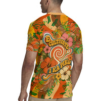 Hawaiian Piko Lani Cultivate I Ka Piko Aloha Rugby Jersey Retro Psychedelic Taro Leaf - Hibiscus Flowers TS04 - Polynesian Pride