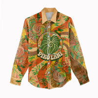 Hawaiian Piko Lani Cultivate I Ka Piko Aloha Women Casual Shirt Retro Psychedelic Taro Leaf - Hibiscus Flowers TS04 - Polynesian Pride
