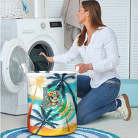 Hawaii Waimanalo Sea Turtle Laundry Basket Cute Tropical Beach Aloha Spirit Cartoon TS04 - Polynesian Pride