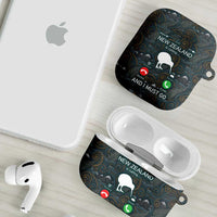New Zealand is Calling and I Must Go AirPods Case Kiwi Bird Silhouette