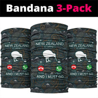 New Zealand is Calling and I Must Go Neck Gaiter Kiwi Bird Silhouette