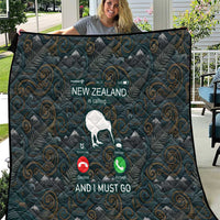 New Zealand is Calling and I Must Go Quilt Kiwi Bird Silhouette TS04 Multicolor - Polynesian Pride