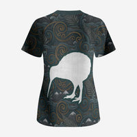New Zealand is Calling and I Must Go Scrub Top Kiwi Bird Silhouette TS04 - Polynesian Pride