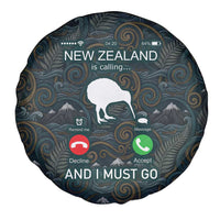 New Zealand is Calling and I Must Go Spare Tire Cover Kiwi Bird Silhouette TS04 - Polynesian Pride