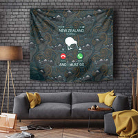 New Zealand is Calling and I Must Go Tapestry Kiwi Bird Silhouette TS04 Multicolor - Polynesian Pride