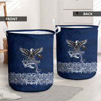 American Samoa Eagle Laundry Basket Sea Turtle Traditional Polynesian Tribal Tattoo
