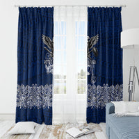 American Samoa Eagle Window Curtain Sea Turtle Traditional Polynesian Tribal Tattoo