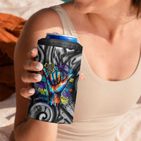 Chur Bro Shaka Sign 4 in 1 Can Cooler Tumbler New Zealand Koru Colorful Graffiti Splash