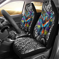 Chur Bro Shaka Sign Car Seat Cover New Zealand Koru Colorful Graffiti Splash