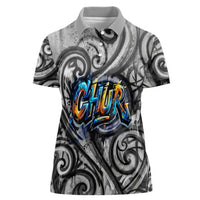 Chur Bro Shaka Sign Women Polo Shirt New Zealand Koru Colorful Graffiti Splash